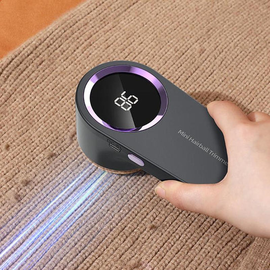 USB Rechargeable Portable Electric Lint Remover with LED Display - Premium Hairball Removal Solution for Apparel, Linens, and Upholstery